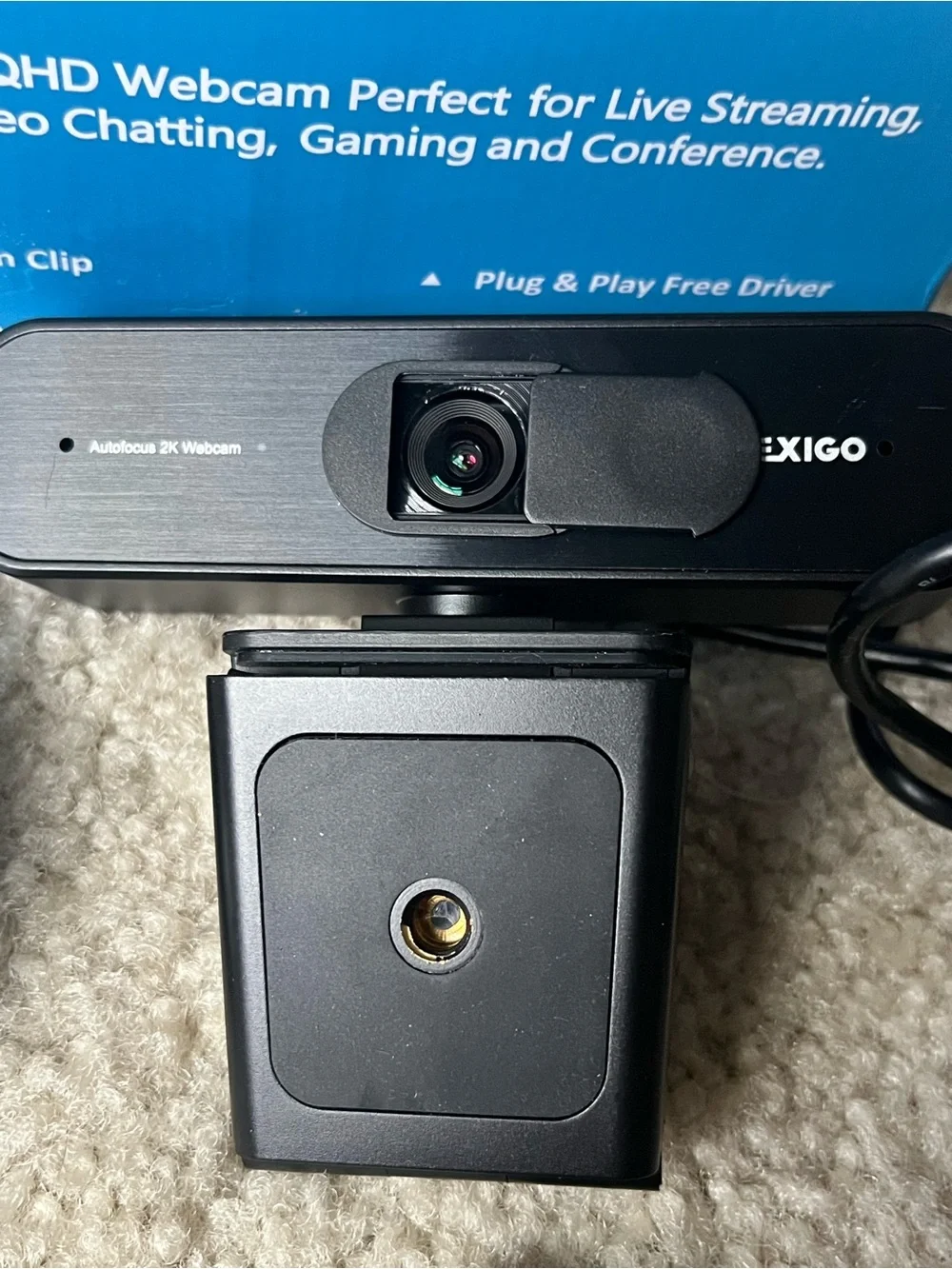 NexiGo N940P 2K QHD Webcam in Black - Remote NOT included.